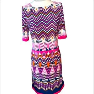 Eliza J Pink/Orange Sheath Dress Size 6